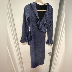Free People Glittery Wrap Dress